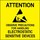 Protective Pak Black on Yellow Square Static Warning Label - 2 in Width - 2 in Height - PROTEKTIVE PAK 47500
