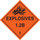 Brady B-120 Fiberglass Reinforced Polyester Square Orange Truck Placards Sign - 10 3/4 in Width x 10 3/4 in Height - 63344