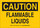 Brady B-555 Aluminum Rectangle Yellow Flammable Material Sign - 10 in Width x 7 in Height - 125970