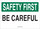 Brady B-302 Polyester Rectangle White Safety Awareness Sign - 10 in Width x 7 in Height - Laminated - 88834