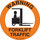 Brady B-819 Vinyl Circle White Truck & Forklift Warehouse Traffic Sign - 8 in Width x 8 in Height - 37220