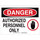 Brady B-302 Polyester Rectangle White Restricted Area Sign - 14 in Width x 10 in Height - Laminated - 95397