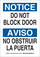 Brady B-401 Polystyrene Rectangle White Door Sign - 7 in Width x 10 in Height - Language English / Spanish - 124984