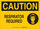 Brady B-555 Aluminum Rectangle Yellow Respirator Sign - 14 in Width x 10 in Height - 131952