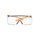 3M SecureFit 3700 OTG Series Safety Glasses SF3701AS-ORG - AS Clear Lens, Orange Temples