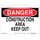 Brady B-563 High Density Polypropylene Rectangle White Construction Site Sign - 14 in Width x 10 in Height - 116172