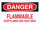 Brady B-302 Polyester Rectangle White Flammable Material Sign - 10 in Width x 7 in Height - Laminated - 85179