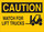 Brady B-302 Polyester Rectangle Yellow Truck & Forklift Warehouse Traffic Sign - 14 in Width x 10 in Height - Laminated - 122577