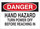 Brady B-302 Polyester Rectangle White Equipment Safety Sign - 10 in Width x 7 in Height - Laminated - 85995