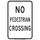 Brady B-302 Polyester Rectangle White Pedestrian & Crosswalk Sign - 12 in Width x 18 in Height - Laminated - 129437