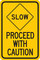 Brady B-555 Aluminum Rectangle Yellow Stop Signs, Traffic Control Signs & Banners Sign - 12 in Width x 18 in Height - 124488