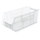 Akro-Mils Akrobin 300 lb Clear Industrial Grade Polymer Stacking Storage Bin - 23 7/8 in Length - 11 in Width - 10 in Height - 1 Compartments - 30287SCLAR