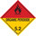 Brady B-120 Fiberglass Reinforced Polyester Square Yellow Truck Placards Sign - 10 3/4 in Width x 10 3/4 in Height - 63429