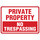 Brady B-401 High Impact Polystyrene Rectangle White No Trespassing Sign - 14 in Width x 10 in Height - 103852