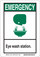 Brady B-120 Fiberglass Reinforced Polyester Rectangle White Shower Station Sign - 7 in Width x 10 in Height - 45021