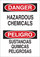 Brady Bradyglo B-401 Polystyrene Rectangle White Hazardous Material Sign - 10 in Width x 14 in Height - Language English / Spanish - 39074