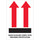 Tape Logic DL1480 Arrow Labels - 6 in x 4 in - Red/White/Black - 11318