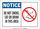 Brady B-401 High Impact Polystyrene Rectangle White Food, Beverage & Smoking Sign - 10 in Width x 7 in Height - 21707