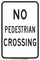 Brady B-555 Aluminum Rectangle White Pedestrian & Crosswalk Sign - 12 in Width x 18 in Height - 129435
