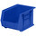 Akro-Mils Akrobin 50 lb Blue Industrial Grade Polymer Hanging / Stacking Storage Bin - 10 3/4 in Length - 8 1/4 in Width - 7 in Height - 1 Compartments - 30239 BLUE