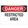 Brady B-302 Polyester Rectangle White Restricted Area Sign - 14 in Width x 10 in Height - Laminated - 84110
