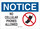 Brady B-401 High Impact Polystyrene Rectangle White No Electronics Sign - 14 in Width x 10 in Height - 95500