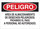 Brady B-120 Fiberglass Reinforced Polyester Rectangle White Chemical Warning Sign - 14 in Width x 10 in Height - Language Spanish - 39555