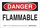 Brady B-563 High Density Polypropylene Rectangle White Flammable Material Sign - 14 in Width x 10 in Height - 116117