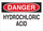 Brady B-555 Aluminum Rectangle White Chemical Warning Sign - 14 in Width x 10 in Height - 43026