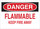 Brady B-302 Polyester Rectangle White Flammable Material Sign - 10 in Width x 7 in Height - Laminated - 86033