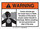 Brady B-120 Fiberglass Reinforced Polyester Rectangle White Chemical Warning Sign - 14 in Width x 10 in Height - 106062