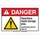 Brady B-120 Fiberglass Rectangle White Hazardous Material Sign - 14 in Width x 10 in Height - Flame-Retardant - 144639