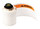 Brady PTL-38-483-WARNING Black / Orange on White Rectangle Polyester Arc Flash Label - 4 in Width - 1.9 in Height - B-483