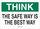 Brady B-302 Polyester Rectangle White Safety Awareness Sign - 10 in Width x 7 in Height - Laminated - 88878