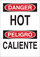 Brady B-555 Aluminum Rectangle White Equipment Safety Sign - 10 in Width x 14 in Height - Language English / Spanish - 38360