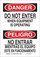 Brady B-302 Polyester Rectangle White Equipment Safety Sign - 10 in Width x 14 in Height - Laminated - Language English / Spanish - 124120