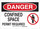 Brady B-120 Fiberglass Reinforced Polyester Rectangle White Confined Space Sign - 14 in Width x 10 in Height - 131694