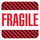 Tape Logic DL1069 Fragile Labels - 4 in x 4 in - Semi-Gloss Coated Paper - Red/White/Black - 11226