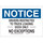 Brady B-302 Polyester Rectangle White Truck & Forklift Warehouse Traffic Sign - 10 in Width x 7 in Height - Laminated - 129533
