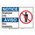 Brady B-302 Polyester Rectangle White Restricted Area Sign - 14 in Width x 10 in Height - Laminated - Language English / Spanish - 124970