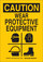 Brady B-302 Polyester Rectangle Yellow PPE Sign - 10 in Width x 14 in Height - Laminated - 124258
