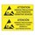 Desco High Impact PVC Rectangle Yellow Electrical Safety Sign - 10 in Width x 4 in Height - Language English / Spanish