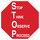 Brady B-555 Aluminum Octagon Red Stop Signs, Traffic Control Signs & Banners Sign - 24 in Width x 24 in Height - 124548