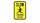 Brady B-959 Aluminum Rectangle Yellow Pedestrian & Crosswalk Sign - 12 in Width x 18 in Height - Reflective - 115227