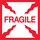 Tape Logic DL1316 Fragile Labels - 2 in x 2 in - Semi-Gloss Coated Paper - Red/White - 14867