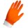 Global Glove Panther-Guard 775PF Orange Large Powder Free Disposable Gloves - Food Grade - 9 in Length - Smooth Finish - 6 mil Thick - 775PF/LG