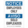 Brady B-302 Polyester Rectangle White Restricted Area Sign - 10 in Width x 14 in Height - Laminated - Language English / Spanish - 125024