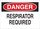 Brady B-302 Polyester Rectangle White Respirator Sign - 10 in Width x 7 in Height - Laminated - 88617