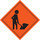 Brady Vinyl Diamond Orange Road Construction Sign - 48 in Width x 48 in Height - 57026