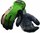 Ansell Projex Landscaper 97-972 Green/Black Large Synthetic Cut-Resistant Gloves - ANSI A2 Cut Resistance - Synthetic Palm & Fingers Coating - 97-972 Large